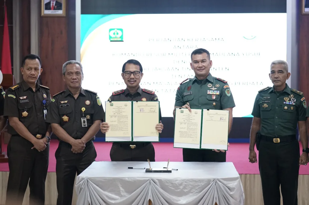 Penandatanganan MoU Antara Kejaksaan Tinggi Banten dan Korem 064/Maulana Yusuf: Langkah Progresif dalam Penanganan Hukum