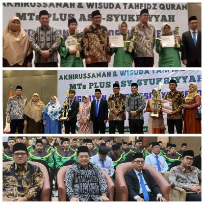 Kabag TU Kanwil Kemenag Banten Iwan Falahudin Hadiri Wisuda Siswa MTs Plus Asy-Syukriyah Kota Tangerang
