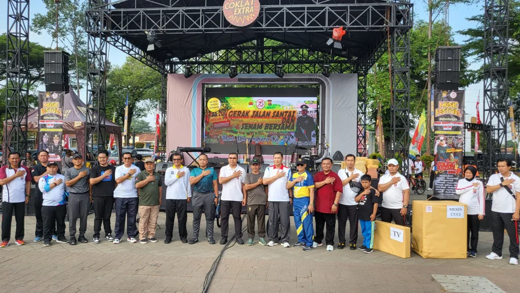 Partisipasi Positif Lapas Serang dalam Jalan Sehat dan Senam Bersama Memperingati HUT Bhayangkara ke-78