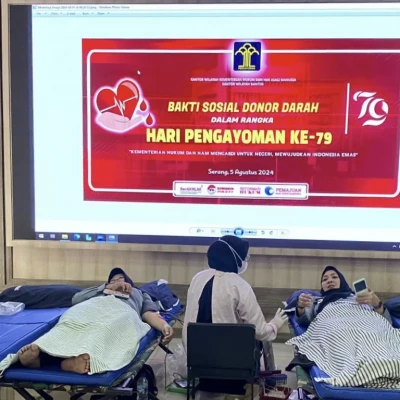 Kepedulian Kemenkumham Banten Tercermin dalam Donor Darah untuk Rayakan Hari Pengayoman ke-79