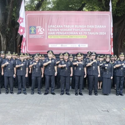 Kepala Rutan Kelas IIB Pandeglang Ikuti Upacara Tabur Bunga dan Ziarah di TMP Taruna untuk Memperingati Hari Pengayoman ke-79