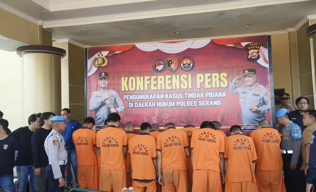 Polres Serang Ungkap Kasus Pencurian Ternak dan Kendaraan Bermotor, 13 Tersangka Ditangkap