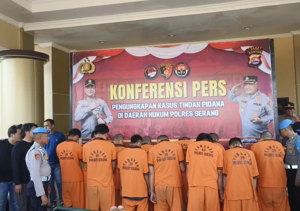 Polres Serang Ungkap Kasus Pencurian Ternak dan Kendaraan Bermotor, 13 Tersangka Ditangkap