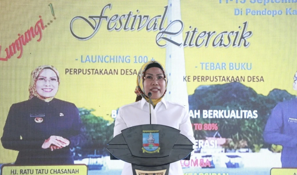 Ratu Tatu Chasanah Resmikan 100 Perpustakaan Desa Digital dan Festival Literasi di Kabupaten Serang