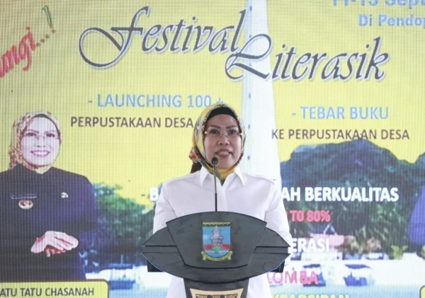 Ratu Tatu Chasanah Resmikan 100 Perpustakaan Desa Digital dan Festival Literasi di Kabupaten Serang