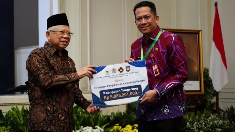 Pemkab Tangerang Raih Penghargaan Insentif Fiskal atas Keberhasilan Percepatan Penghapusan Kemiskinan Ekstrem 2024