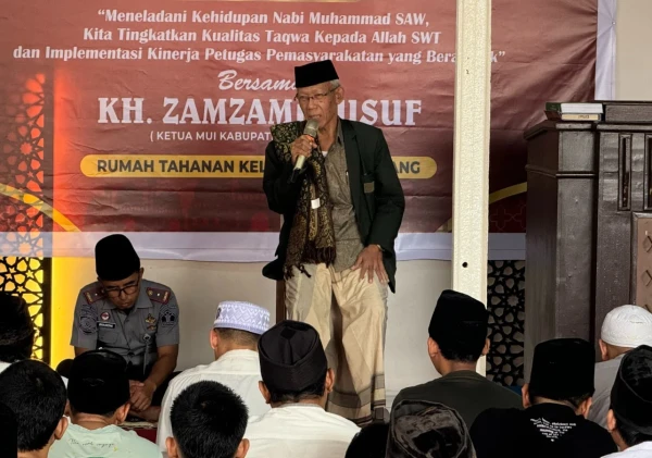 Warga Binaan Rutan Pandeglang Peringati Maulid Nabi Muhammad SAW dengan Ceramah KH. Zamzami Yusuf Al-Jawi