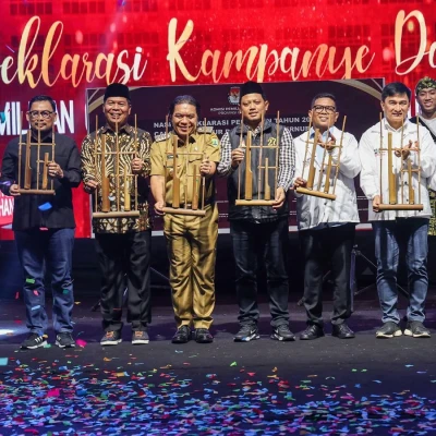 Al Muktabar Hadiri Deklarasi Kampanye Damai, Tekankan Pentingnya Pesan Positif dan Perdamaian di Pilkada Banten