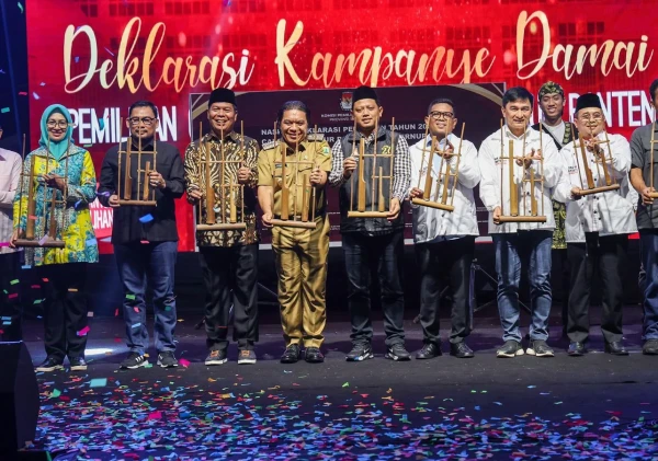 Al Muktabar Hadiri Deklarasi Kampanye Damai, Tekankan Pentingnya Pesan Positif dan Perdamaian di Pilkada Banten