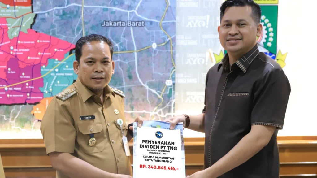 Pemkot Tangerang Terima Dividen Rp340 Juta dari PT TNG untuk Tahun Buku 2023