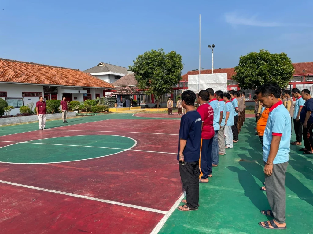 Apel Kesadaran Berbangsa dan Bernegara di Lapas Serang, WBP Antusias Tingkatkan Disiplin dan Kesiapan Integrasi