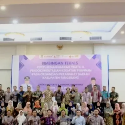 Bimtek Penyusunan Naskah Sambutan dan Dokumentasi Kegiatan Pimpinan: Pemkab Tangerang Tingkatkan Kualitas Pelayanan Keprotokolan