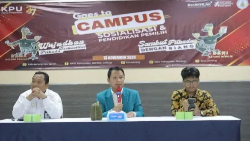 KPU Kabupaten Serang Sosialisasikan Pentingnya Hak Suara ke Mahasiswa Universitas Faletehan