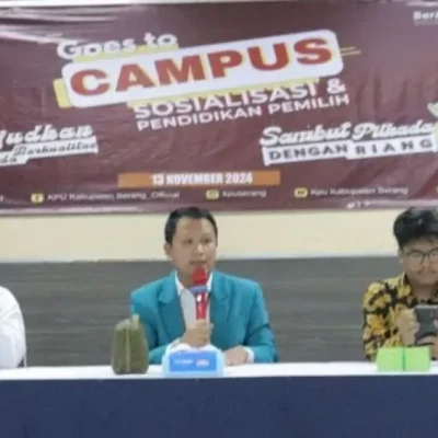 KPU Kabupaten Serang Sosialisasikan Pentingnya Hak Suara ke Mahasiswa Universitas Faletehan