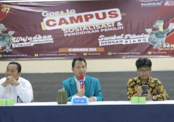 KPU Kabupaten Serang Sosialisasikan Pentingnya Hak Suara ke Mahasiswa Universitas Faletehan