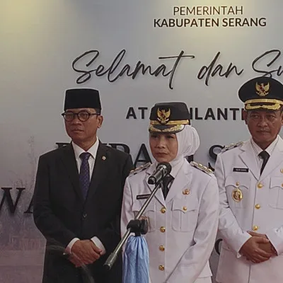 Bupati Serang yang Baru saja Dilantik, Ratu Rachmatuzakiyah Janji Lanjutkan Pembangunan Masjid Terapung yang Digadang Jadi Ikon Wisata Religi