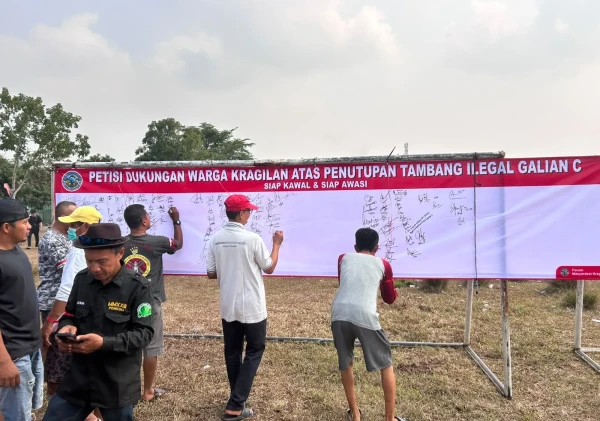 150 Warga Kragilan Teken Petisi, Desak Galian C Ditutup