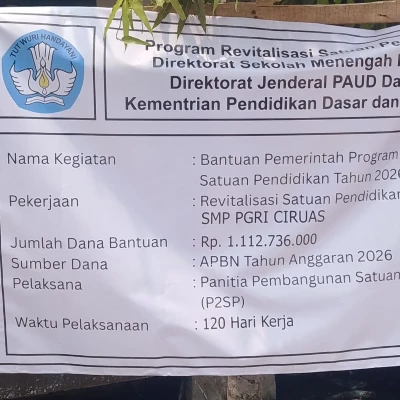 Disorot Pemberitaan, Polsek Ciruas Langsung Cek Proyek Rehabilitasi SMP PGRI