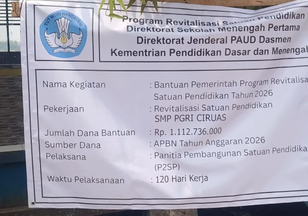 Disorot Pemberitaan, Polsek Ciruas Langsung Cek Proyek Rehabilitasi SMP PGRI