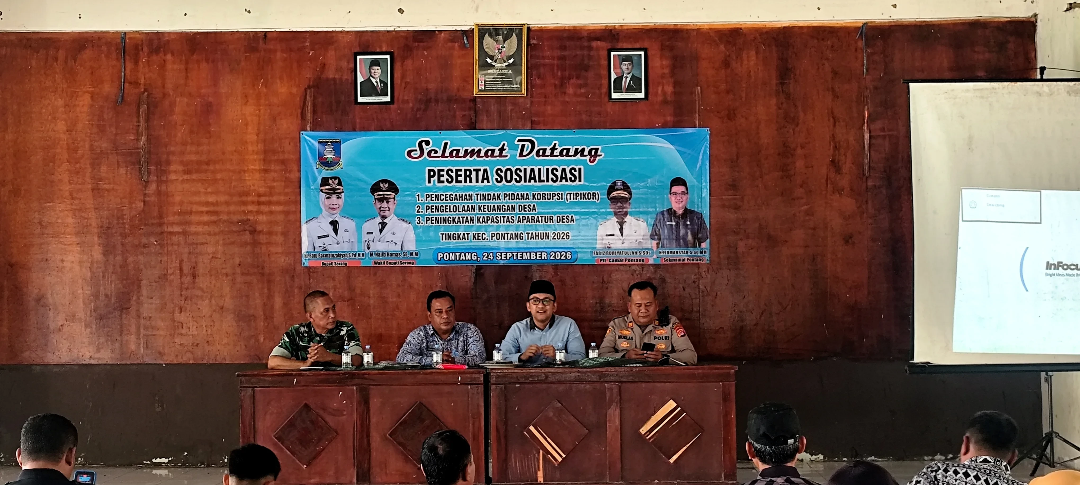 Cegah Korupsi dari Desa, Kecamatan Pontang Perkuat Pengawasan Pengelolaan Anggaran
