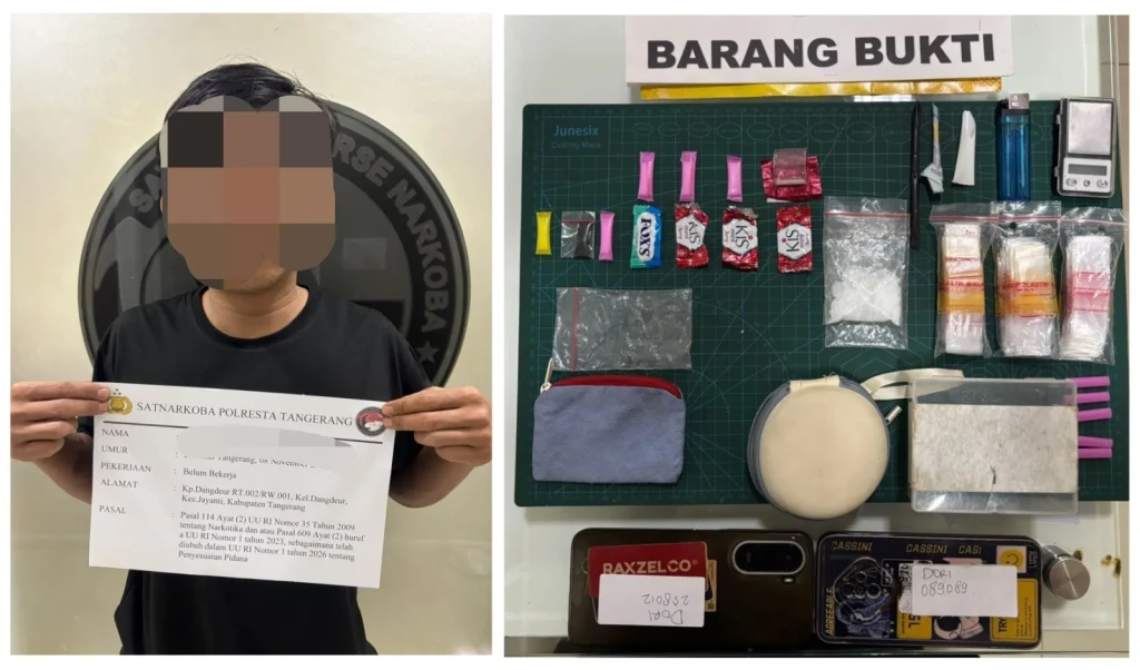 Simpan 14,52 Gram Sabu di Kontrakan, Pria 26 Tahun Diciduk Polresta Tangerang