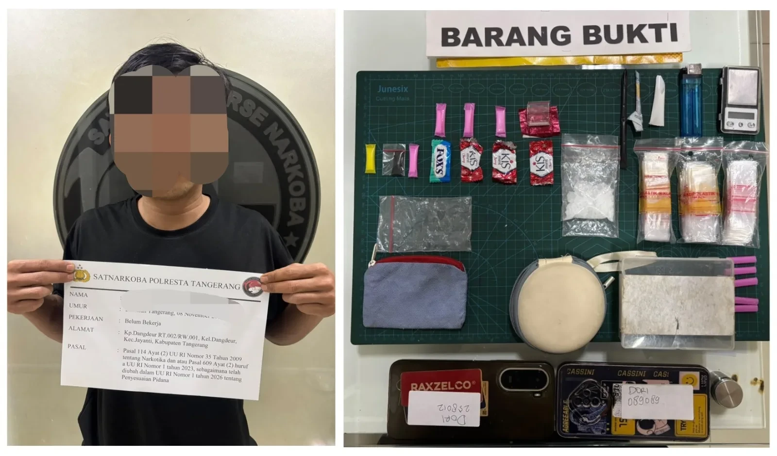 Simpan 14,52 Gram Sabu di Kontrakan, Pria 26 Tahun Diciduk Polresta Tangerang