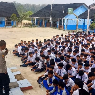 Cegah Tawuran dan Narkoba, Polsek Pamarayan Beri Edukasi kepada 650 Pelajar