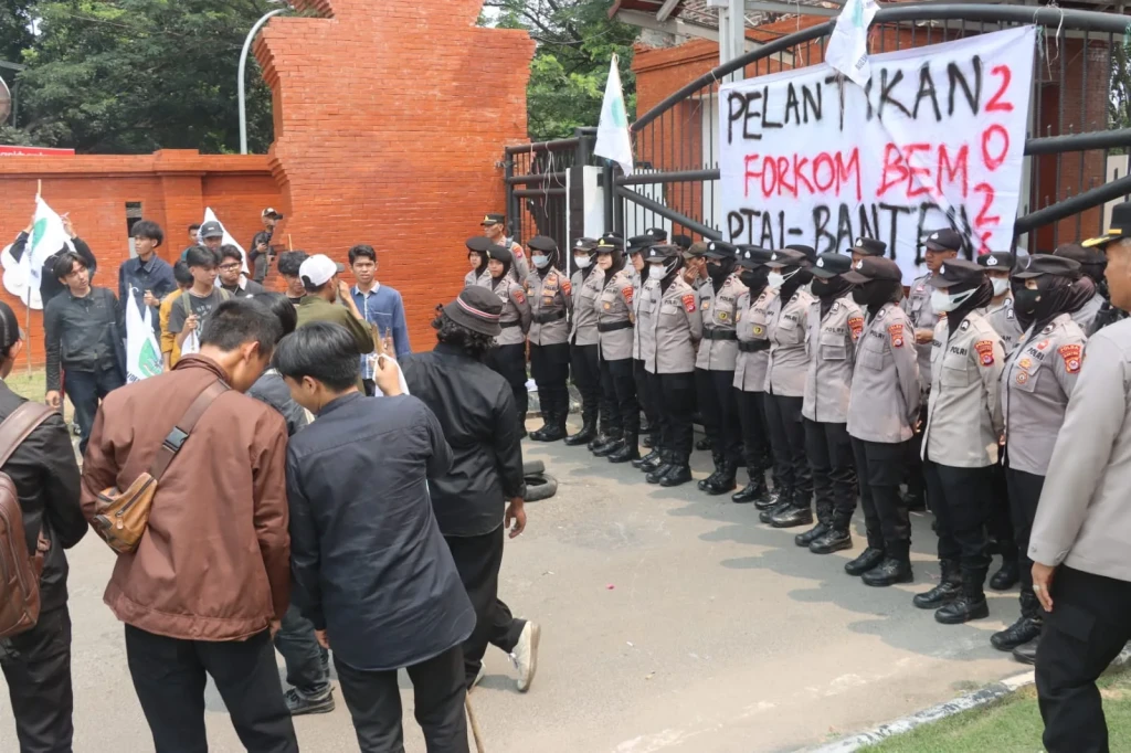 Kapolresta Serkot Apresiasi Mahasiswa, Aksi di DPRD Banten Berlangsung Kondusif