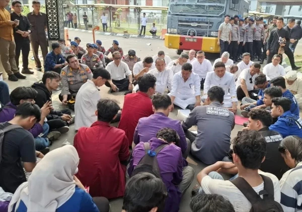 Tertib dan Aman, Polda Banten Apresiasi Peserta Penyampaian Aspirasi