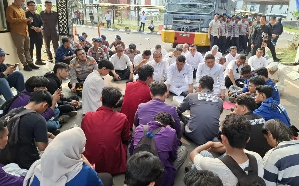 Tertib dan Aman, Polda Banten Apresiasi Peserta Penyampaian Aspirasi