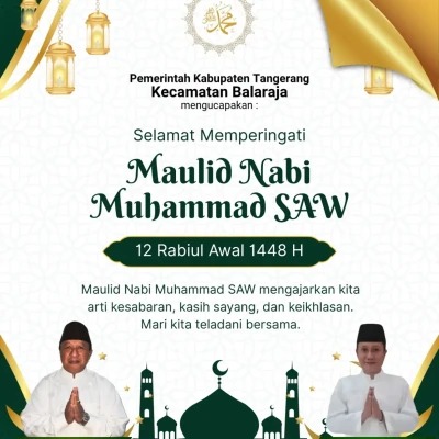 Kecamatan Balaraja Ucapkan Selamat Memperingati Maulid Nabi Muhammad SAW 1448 H