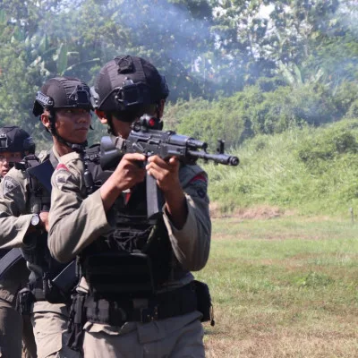 Asah Kemampuan, Batalyon C Pelopor Satbrimob Polda Banten Laksanakan Latihan GAG