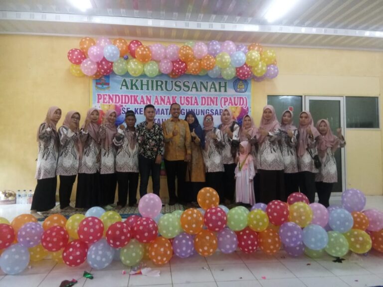 Camat Erwin Hadiri dan Apresiasi Acara Pelepasan TK,PAUD Se-Kecamatan Gunung Sari