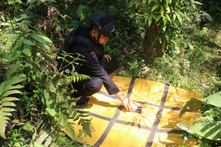 Subden Jibom Brimob Banten lakukan Pengamanan Temuan 1 UXO dan Langsung Dilanjutkan Pendisposalan