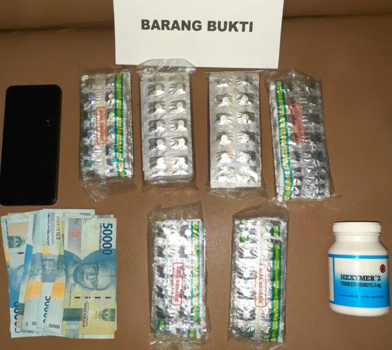 Polsek Mauk Tangkap Pengedar Obat Keras Tanpa Izin, Ratusan Butir Hexymer dan Tramadol Diamankan