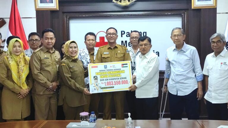 Pemkab Serang, Salurkan Donasi Rp 1 M dari ASN-Siswa untuk Palestina Melalui PMI