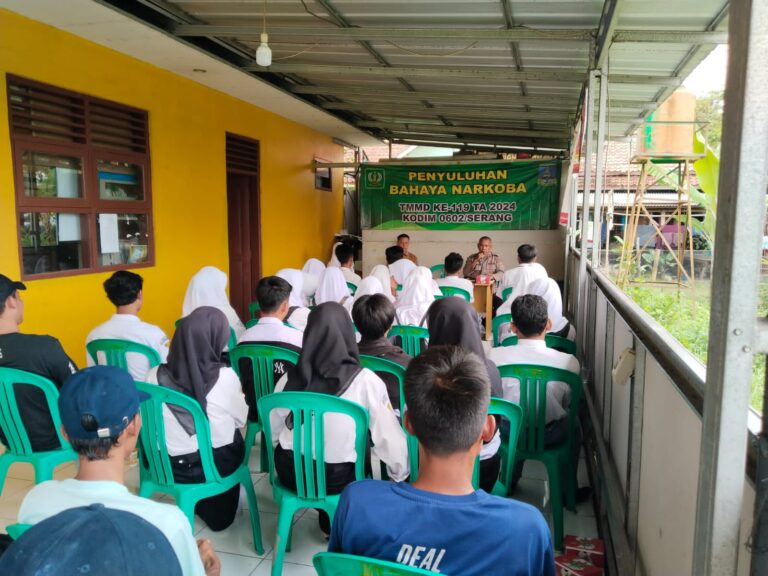 Satgas TNI TMMD ke-119 Kodim 0602/Serang: Membangun Kesadaran Generasi Muda tentang Bahaya Narkoba