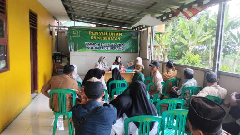 Satgas TNI dan Pemkab Serang Gelar Penyuluhan KB Kesehatan untuk Mewujudkan Keluarga Sejahtera