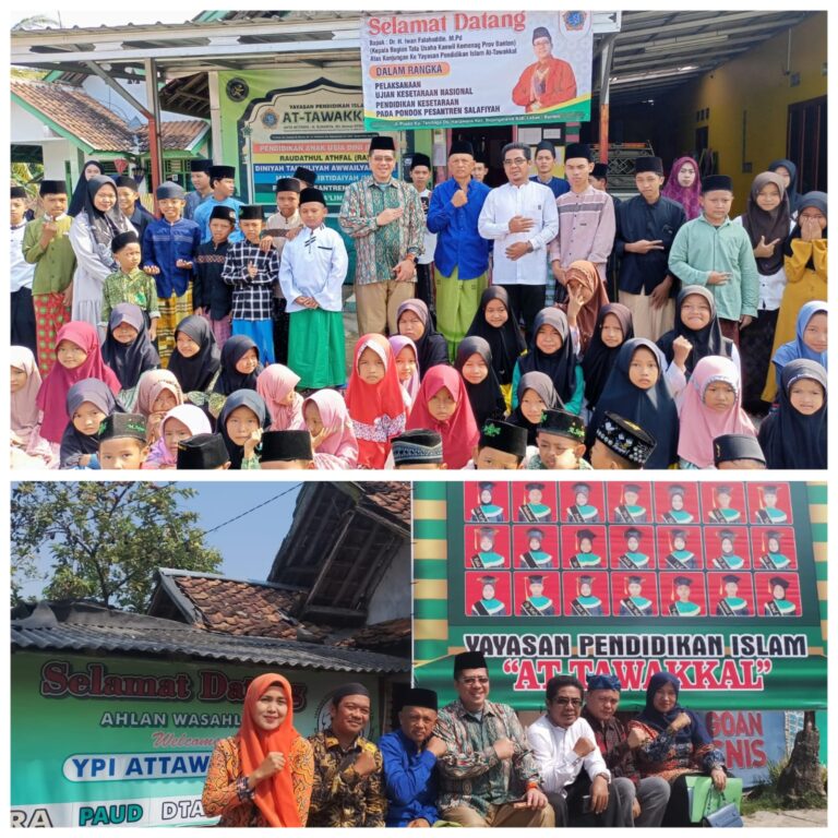 Kabag TU Kanwil Kemenag Banten Pantau Pelaksanaan Ujian Kesetaraan Nasional di Pondok Pesantren Salafiyah At-Tawakkal, Lebak, Banten