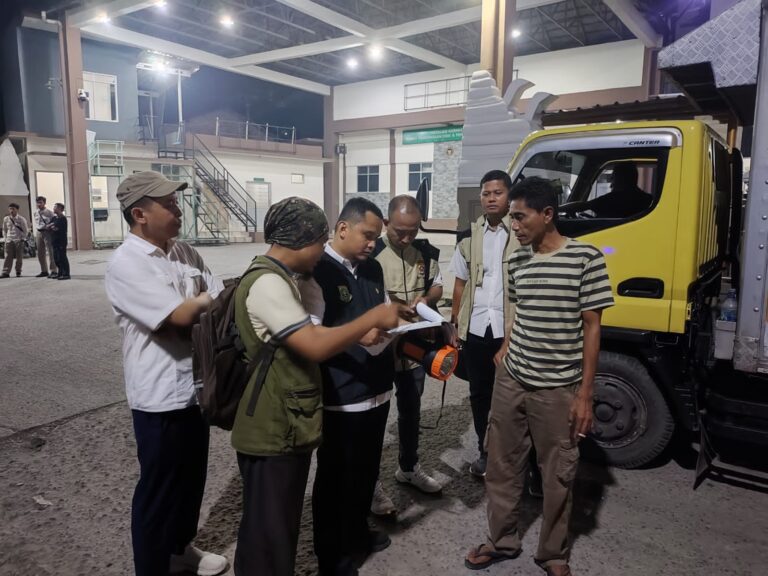 Pemeriksaan dan Koordinasi Hewan Kurban dari Sumatera oleh Satgas Pangan Polda Banten