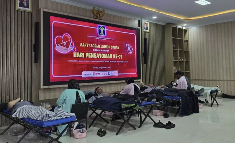 Kemenkumham Banten Gelar Donor Darah dalam Rangka Hari Pengayoman ke-79