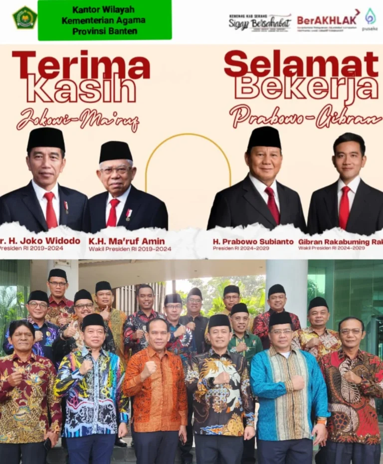 Doa Kanwil Kemenag Banten Iringi Pisah Sambut Presiden RI