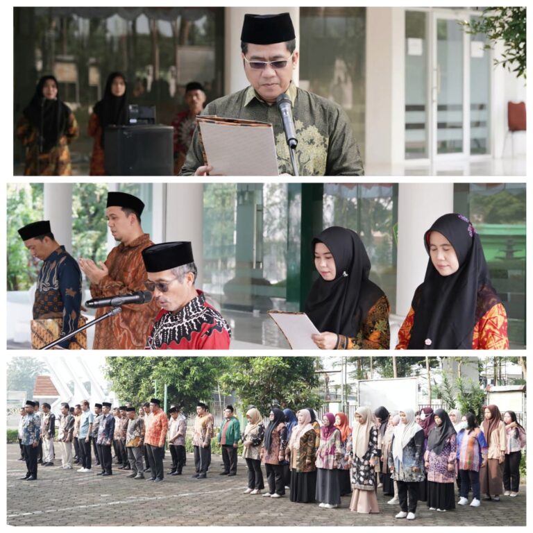 Kabag TU Kanwil Kemenag Prov. Banten Iwan Falahudin Pimpin Upacara Hardiknas 2025