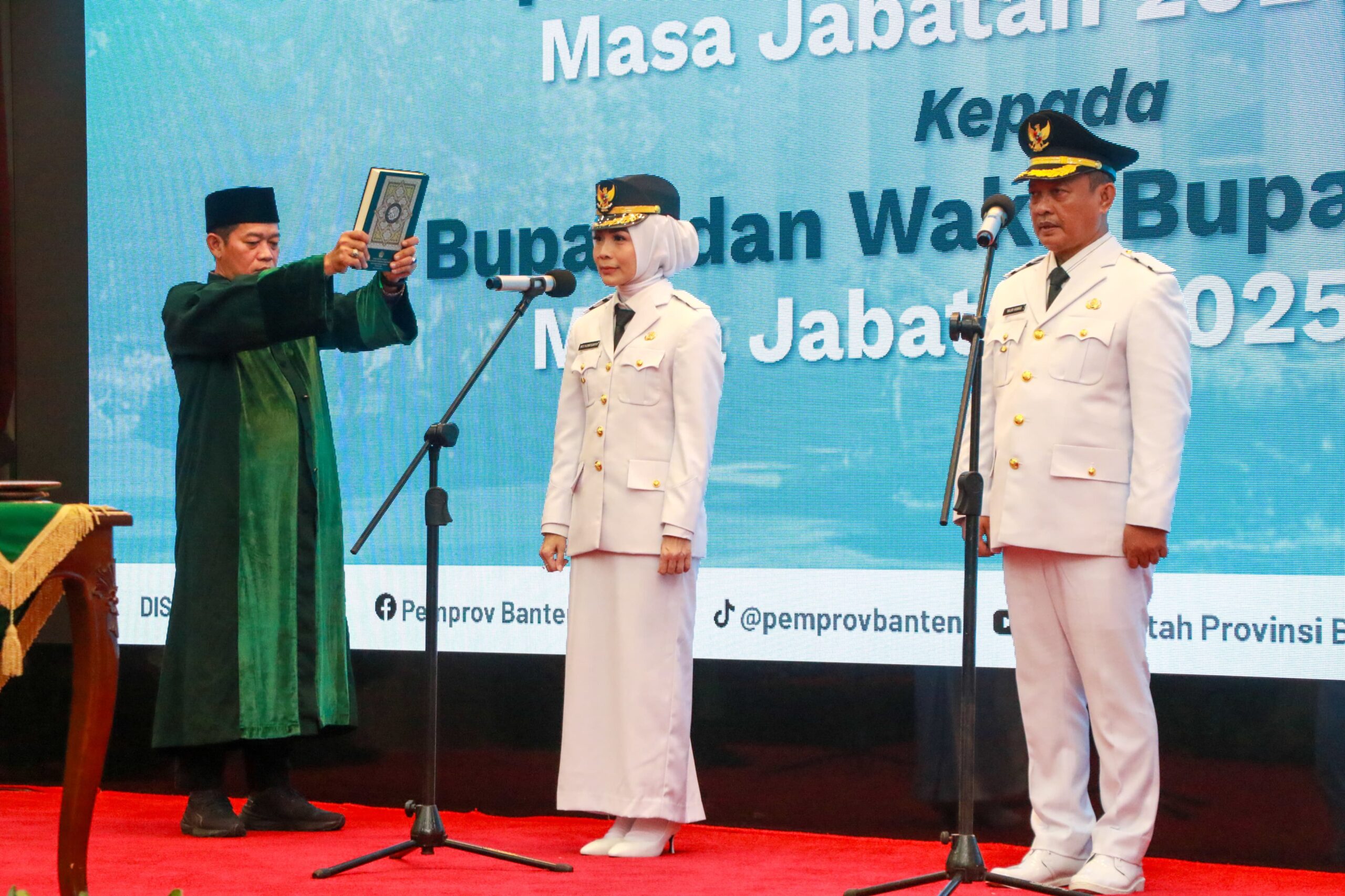Ratu Rachmatuzakiyah–Najib Hamas Resmi Dilantik Sebagai Bupati dan Wakil Bupati Serang 2025–2030, Janjikan Program Prioritas 100 Hari Kerja