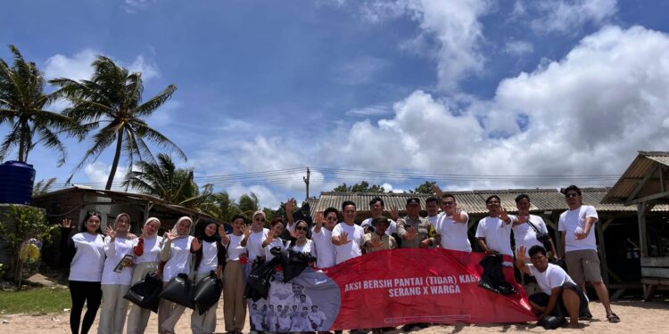TIDAR Kabupaten Serang Gelar Aksi Bersih Pantai di Anyer, Tanamkan Kepedulian Lingkungan bagi Generasi Muda