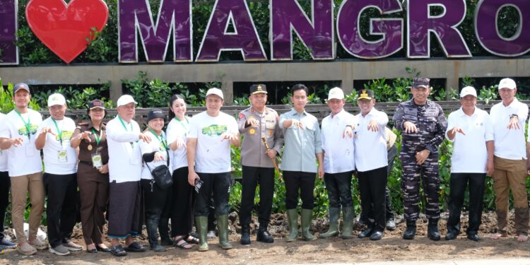 Kapolda Banten Dampingi Wapres Gibran dalam Kegiatan Perlindungan dan Pengelolaan Ekosistem Mangrove di Tangerang