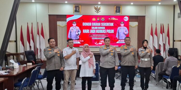 Humas Polresta Serang Kota Gelar Donor Darah Serentak Peringati Hari Jadi Humas Polri ke-74