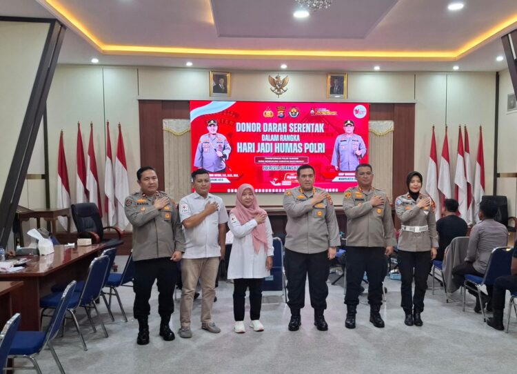 Humas Polresta Serang Kota Gelar Donor Darah Serentak Peringati Hari Jadi Humas Polri ke-74