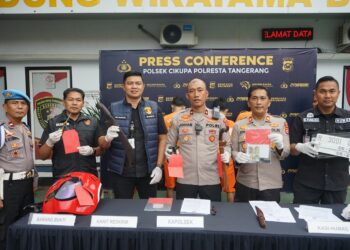 Polsek Cikupa Tangkap Empat Pelaku Curanmor di Tangerang