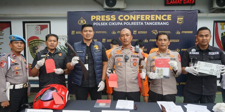 Polsek Cikupa Tangkap Empat Pelaku Curanmor di Tangerang